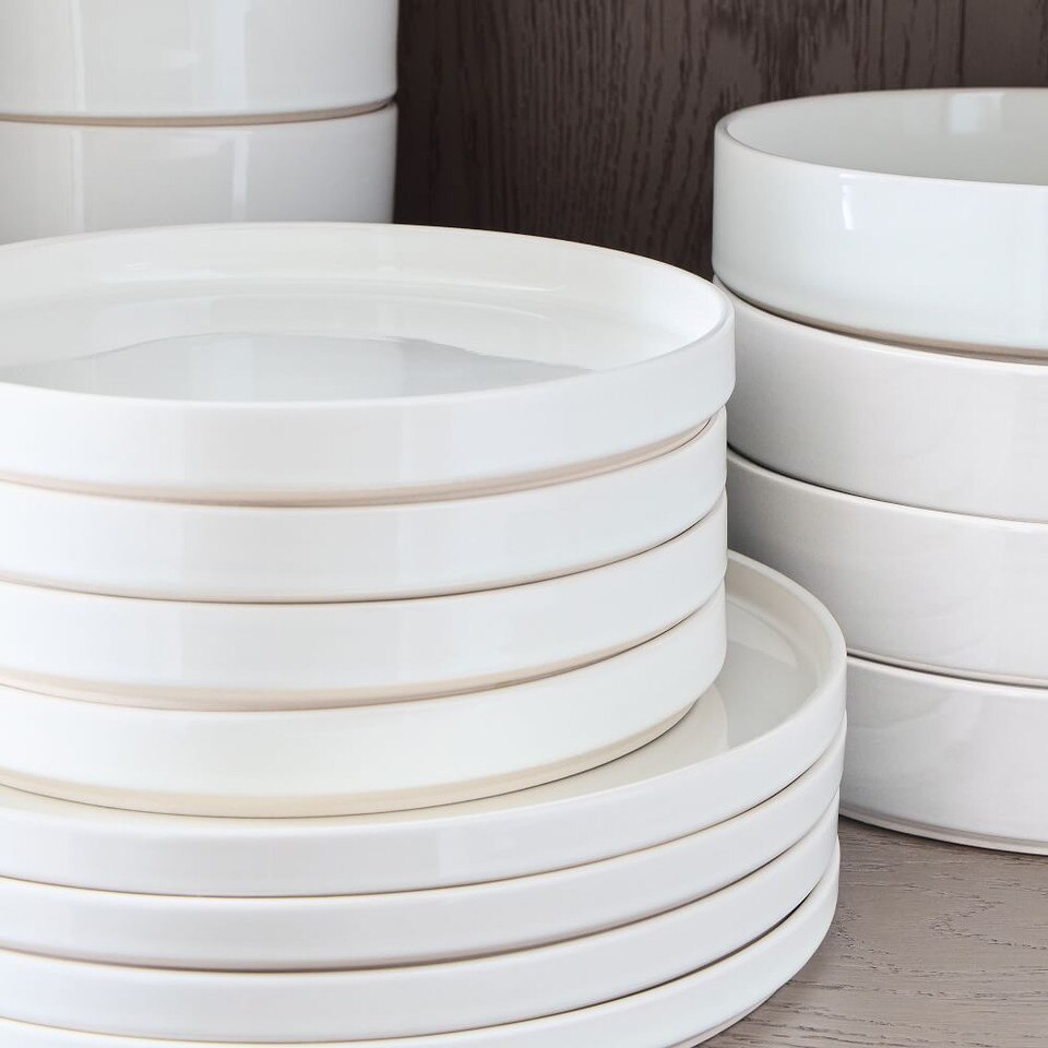 StraightSided Stoneware Dinner Plates West Elm Australia